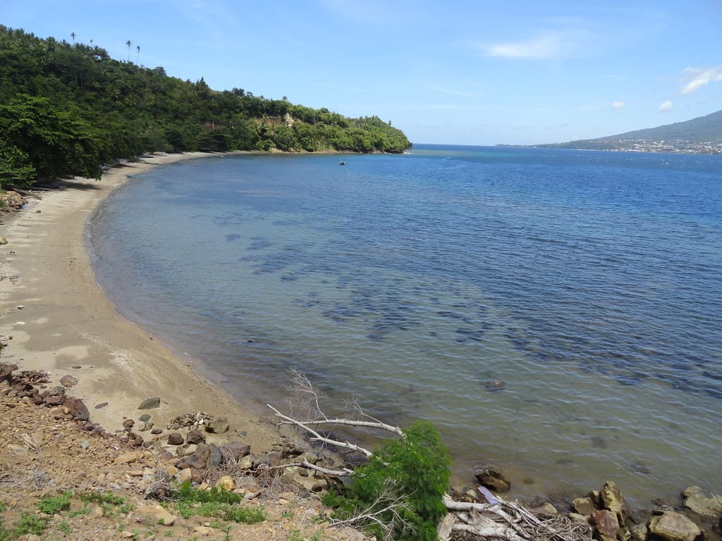 Beach near Cobo, North-west Coast of Pulau Tidore (Tidore Island), The Moluccas (Maluku)