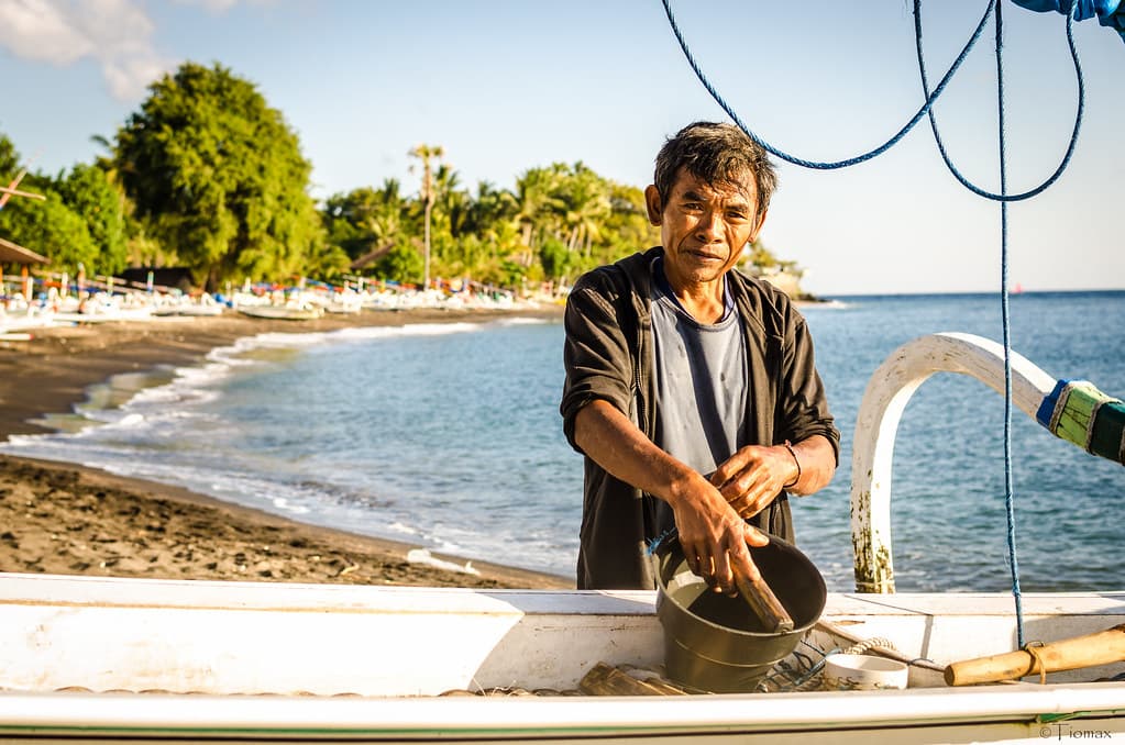Balinese fisherman.