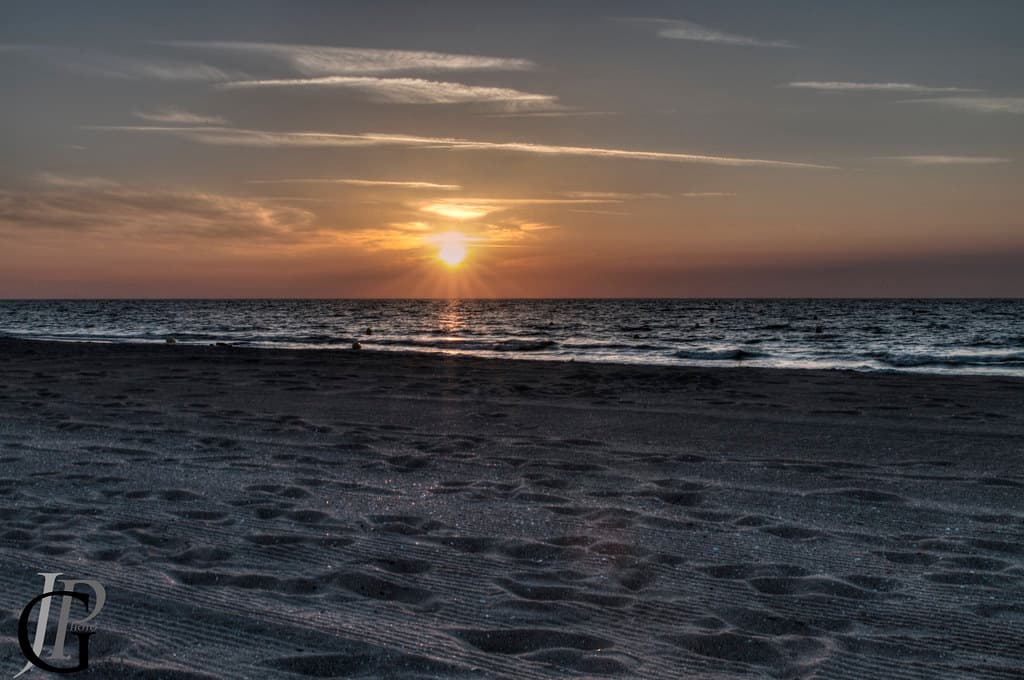 Coucher de soleil à Cabourg