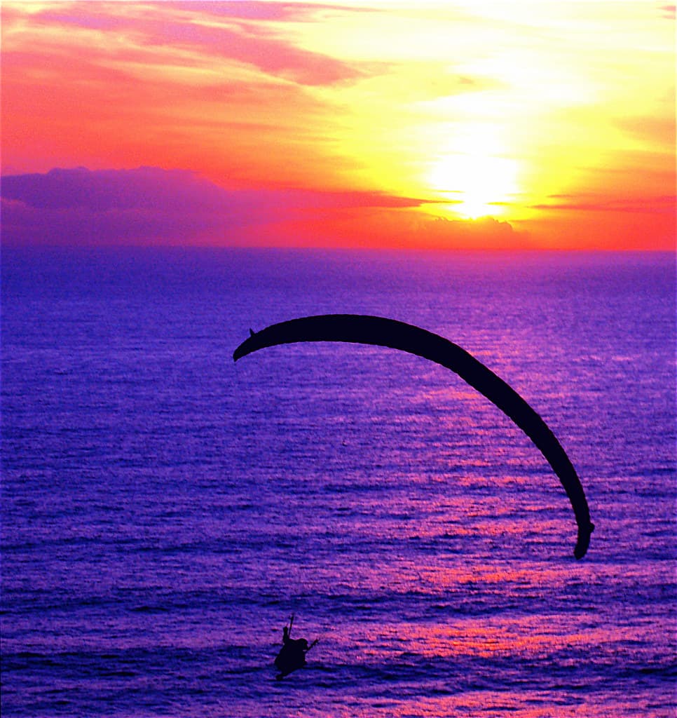 Gliding into the sunset
