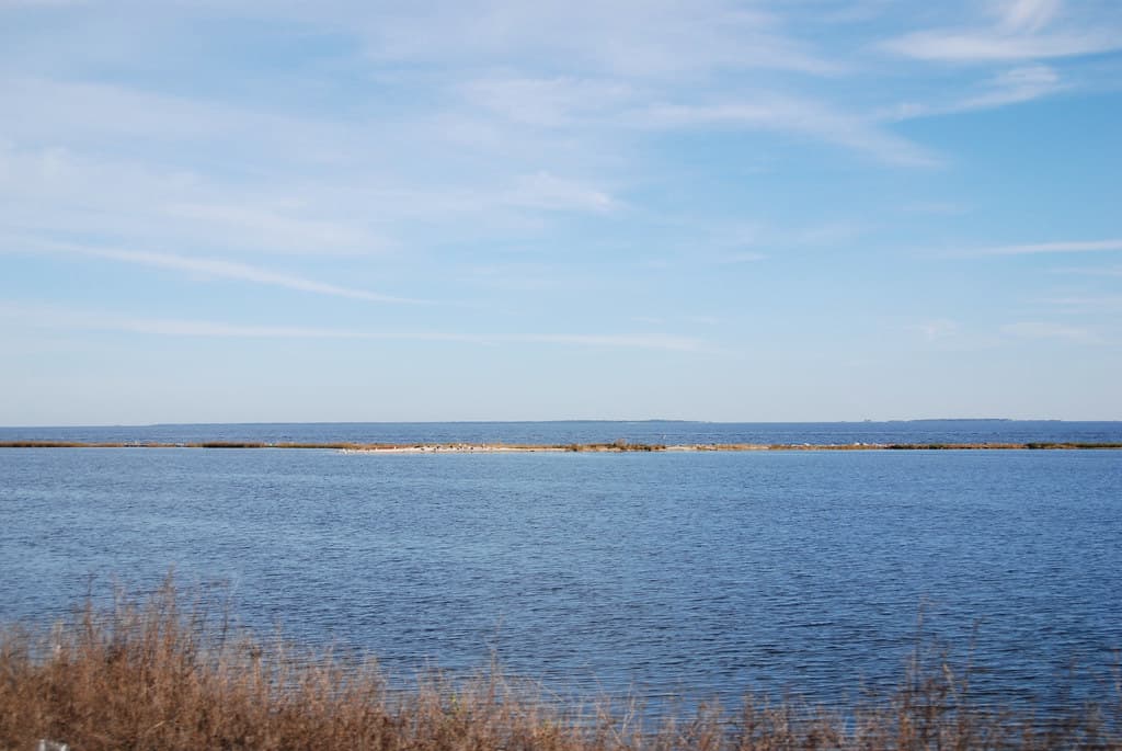 Highway 98 Heading East from Eastpoint to Carrabelle, Florida