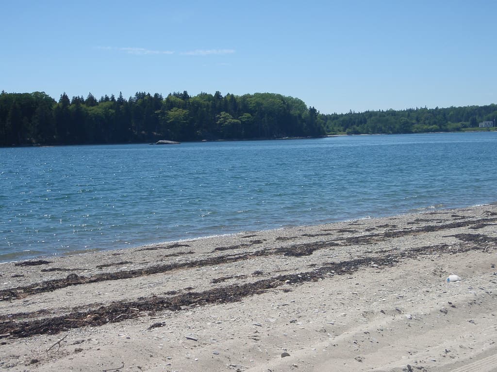 Deer Isle Causeway Beach and View