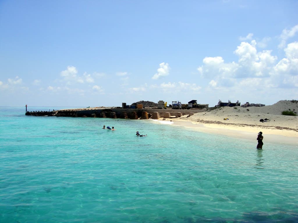 North coaling dock ruins and beach