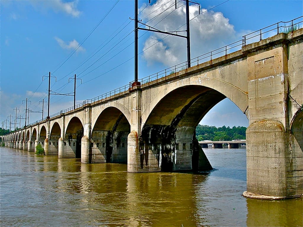 City Island – view of concrete arched bridge