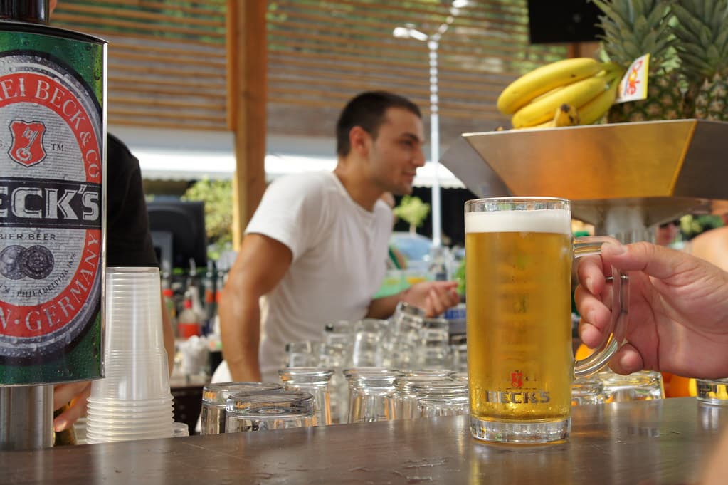 At the beach bar in Varna