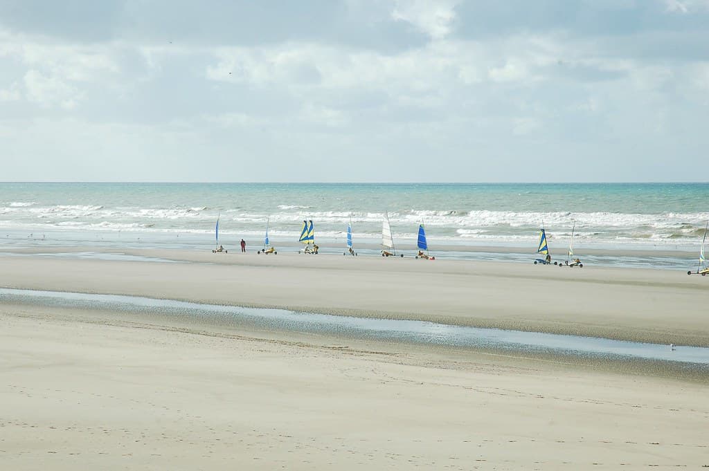 Les chars a voiles,plage de Quend Plage,Somme
