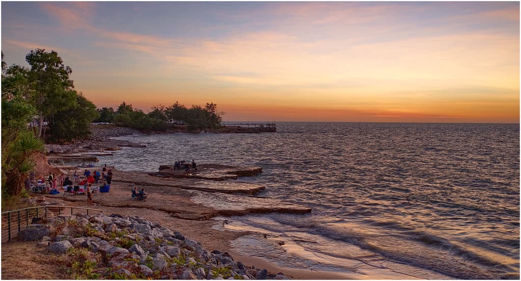 Nightcliff Bay sunset picnic.