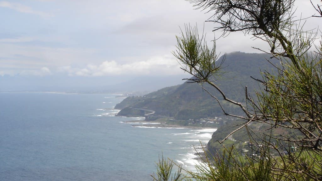 Sea Cliff Bridge from Bald Hill, Stanwell Tops, New South Wales, Australia