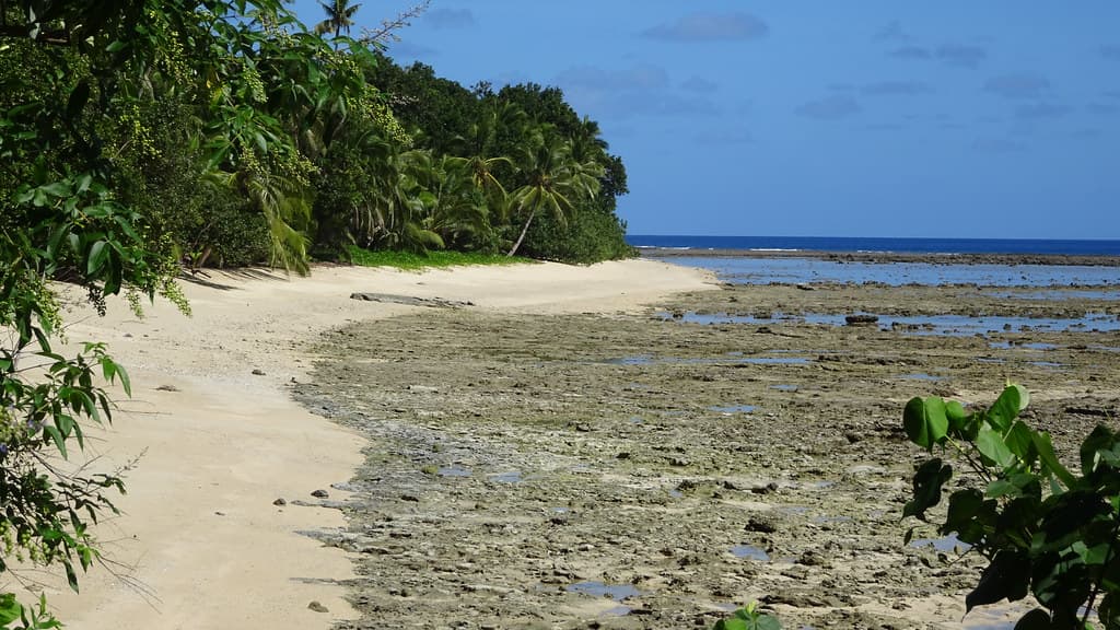 065 Asipani's Beach bei Ebbe  -  at low tide - mer basse
