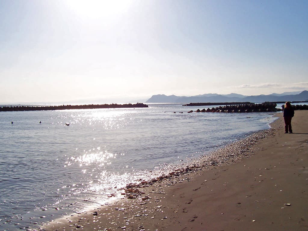 Sunset along the Hokkaido coast