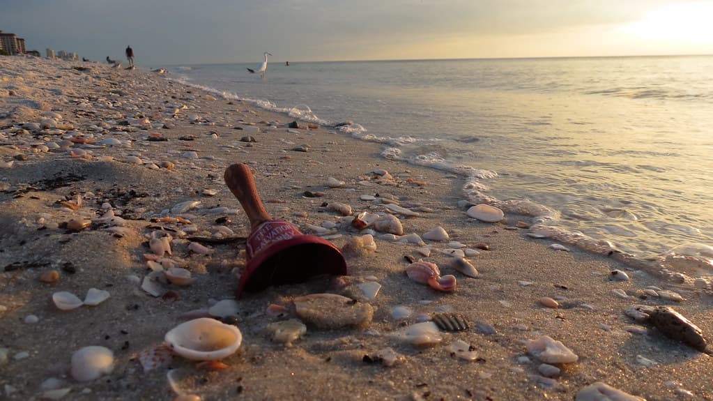 Delnor-Wiggins Pass State Park at Sunset with the Red Kettle