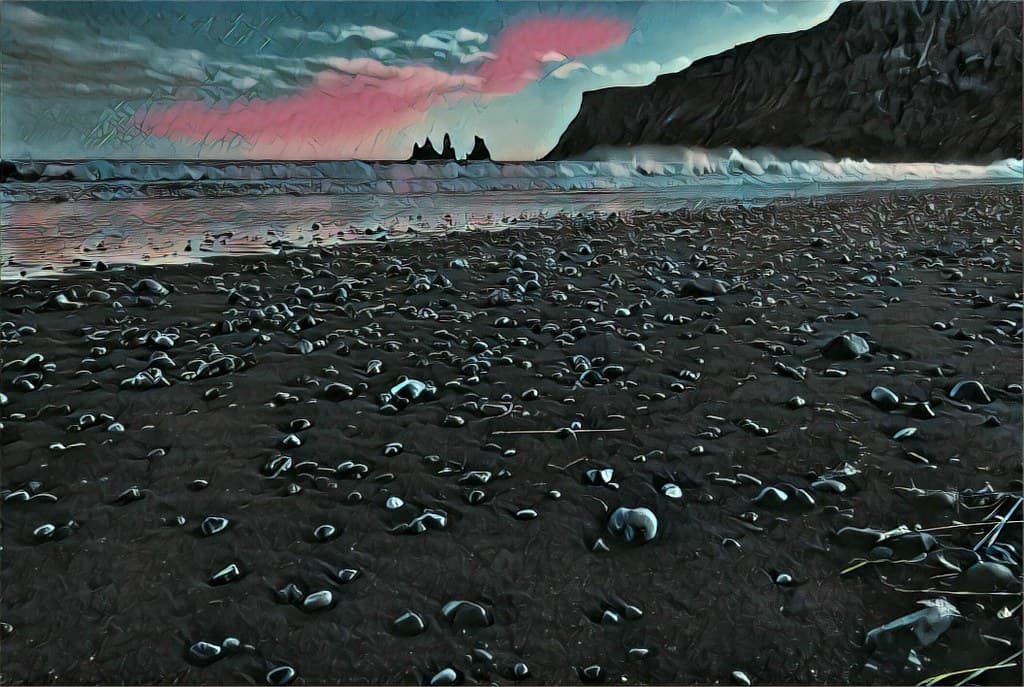 Republic of Iceland ~ Shoreline at sunset~