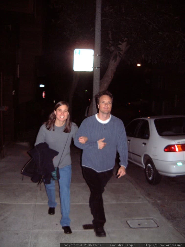 jen and patrick enroute to a pizza dinner - dscf1097