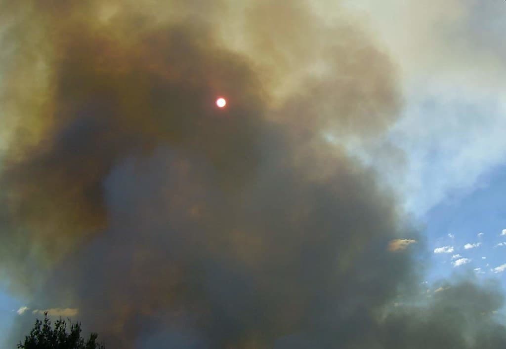 Sun through smoke 2