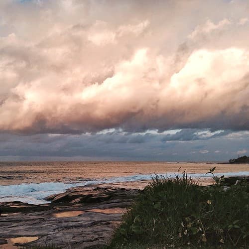 Storm over Yamba from main beach.  #beach #storm #clouds