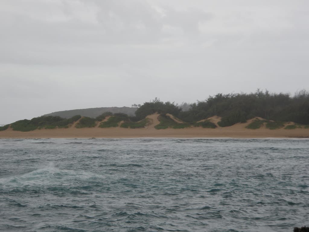Hiking in the rain near Maha'ulepu Beaches
