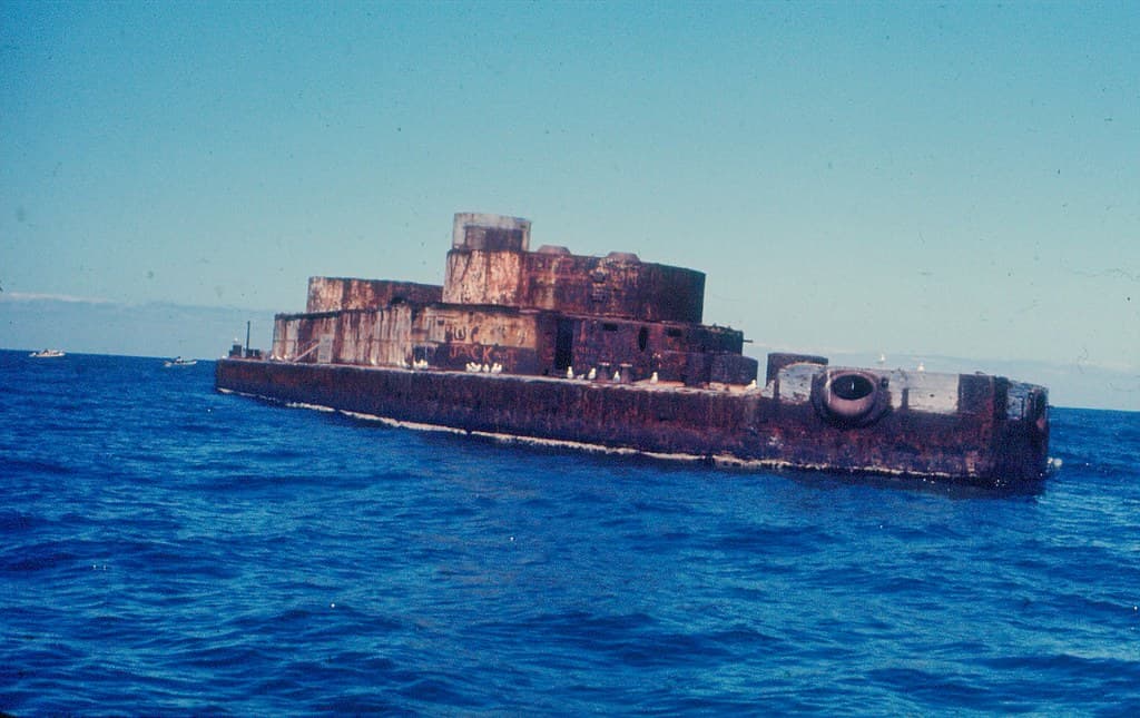 1974: A visit to the irreplaceable 1867 Iron Breastwork Monitor HMVS CERBERUS in 1974 by Graeme Andrews. Photo GKA.