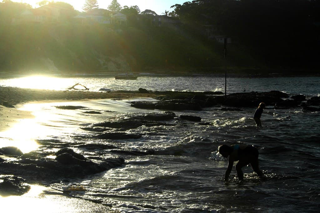 A sunset paddle at Norah Head Rockpool
