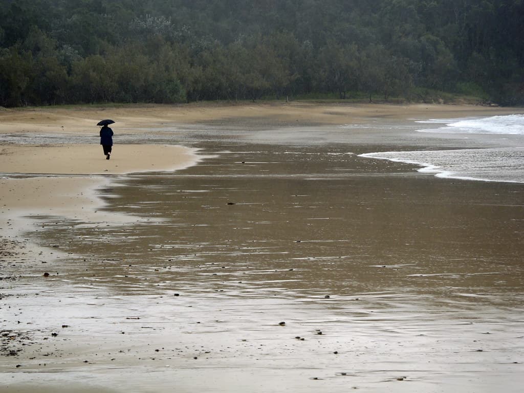 Alone on the beach