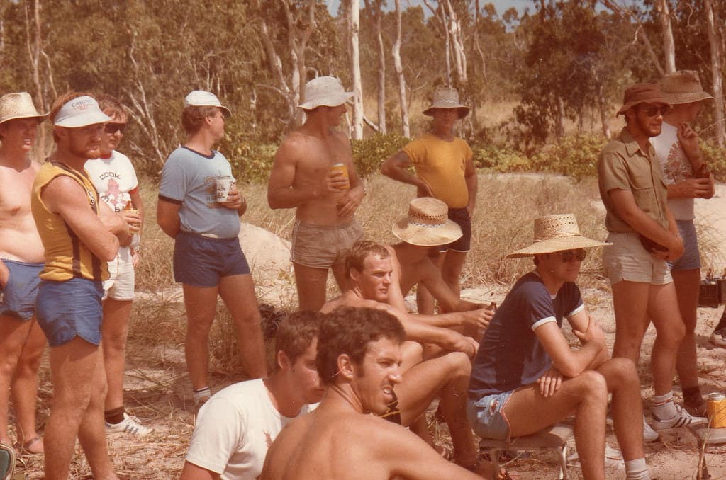 1985: HMAS FLINDERS ship's company Banyan, Gulf of Carpentaria, Pera Head, South of Weipa - Dennis Uren, RAN 1966-1988, RANR 2002.
