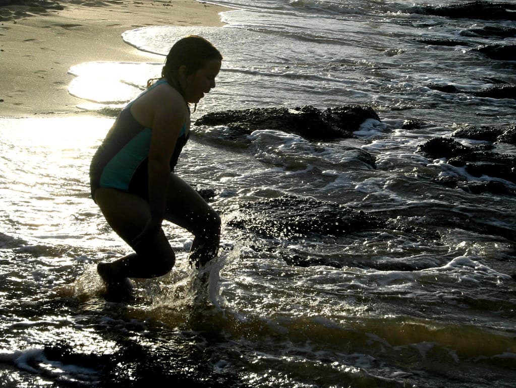 Into the water - Norah Head Rockpool at Sunset