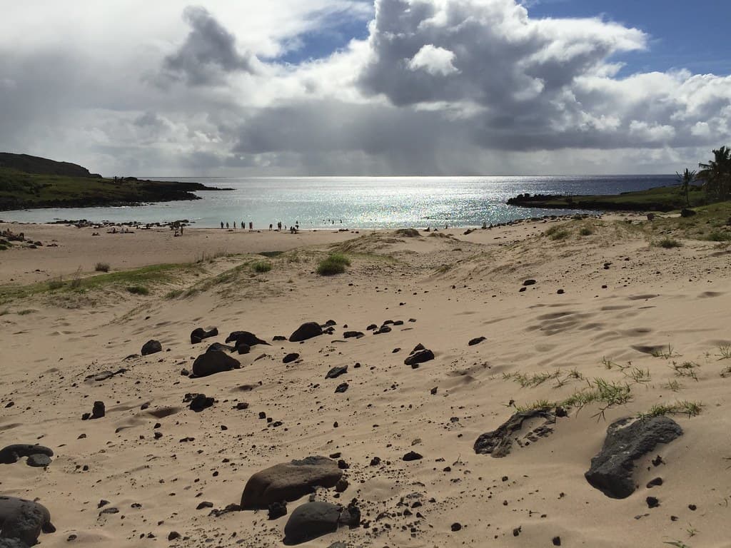 Anakena Beach, the North Coast, Rapa Nui (Easter Island), Chile, Polynesia, Oceania.