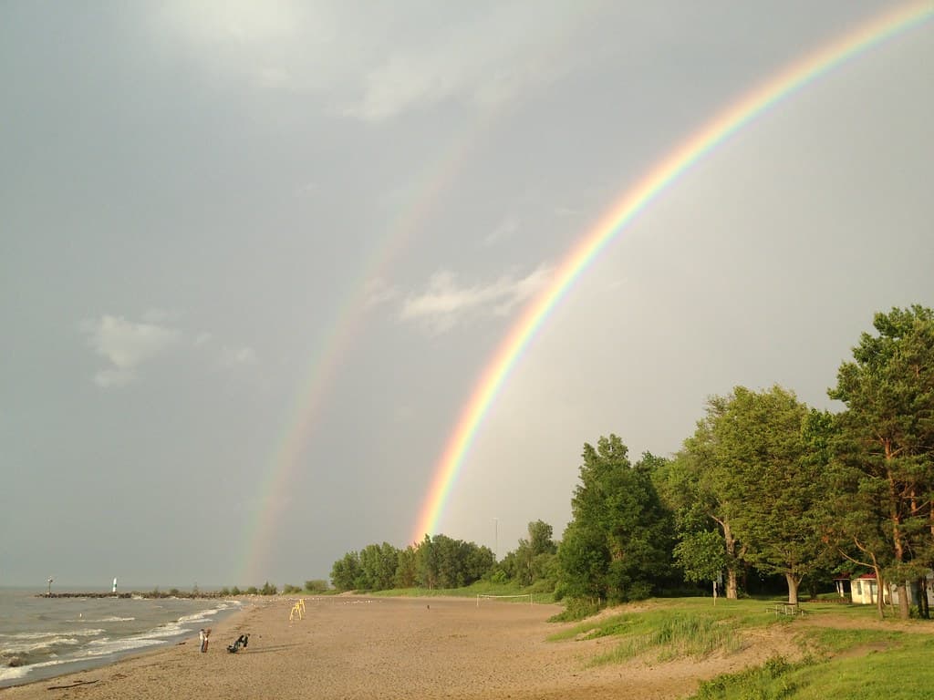 Somewhere over the rainbow, skies are blue