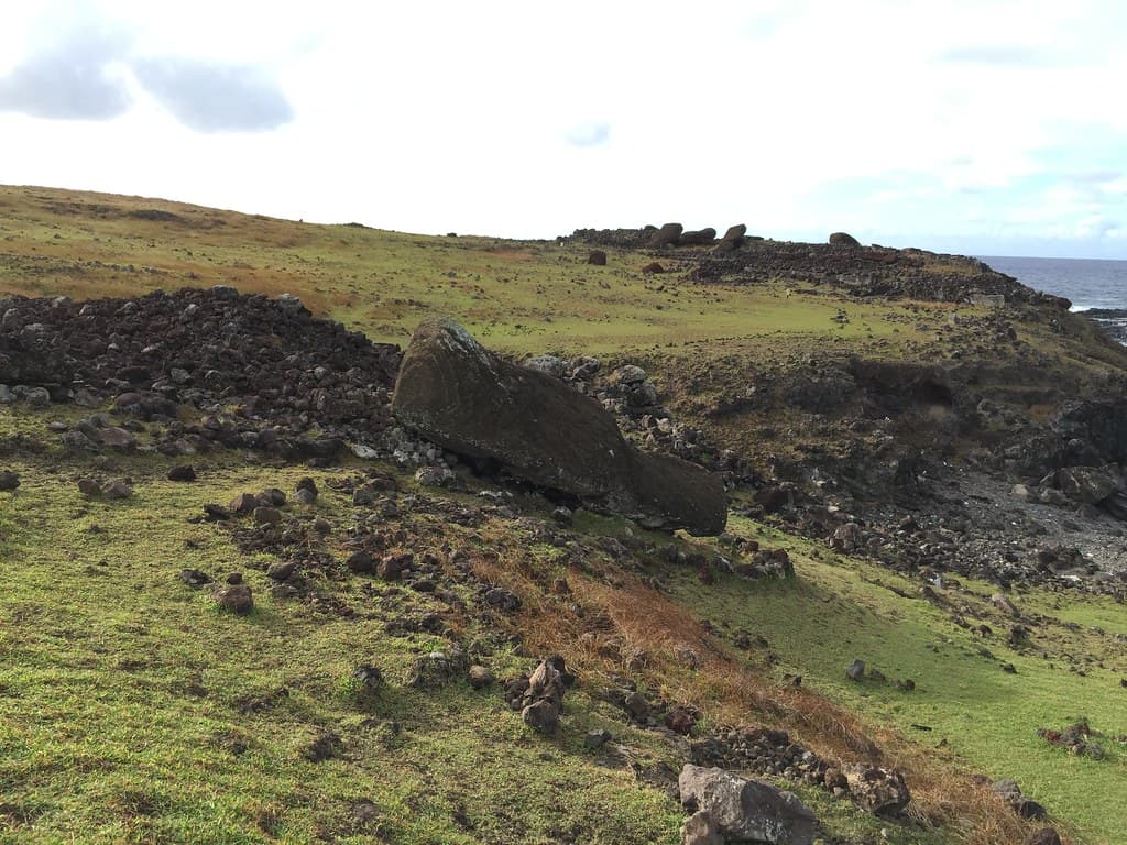 The Ahu Akahaŋa, East Coast, Rapa Nui (Easter Island), Chile, Oceania.