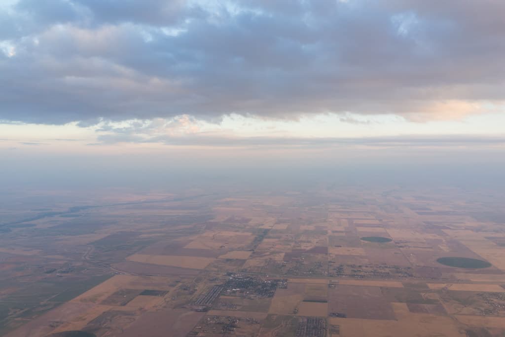 Crops and sunset, middle America—Sony RX1