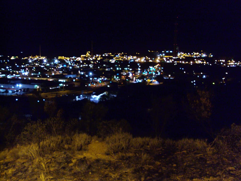 Mt Isa mining city at night.