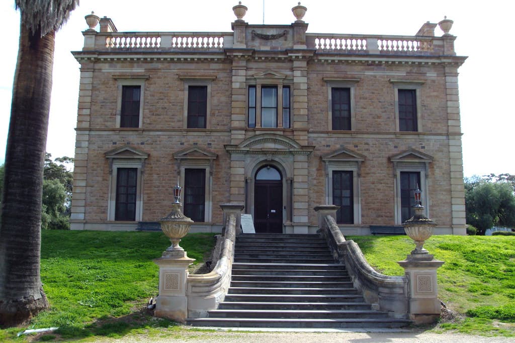 Martindale Hall built for the Bowmans, a wealthy pastoral family  at Mintaro in South Australia near Clare. It was used for the film "Picnic at Hanging Rock."Bowmans built Martindale Hall in 1879. It is one of the grandest houses in South Australia.