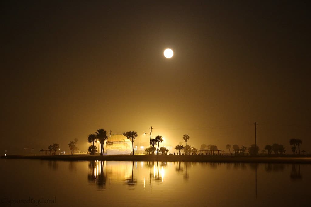 The Moon at the Rockport Beach tonight! :)