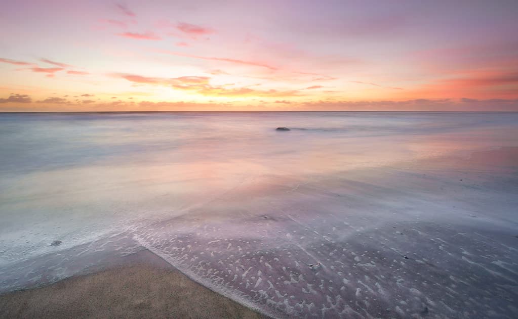 Receding tide at the worm reef.