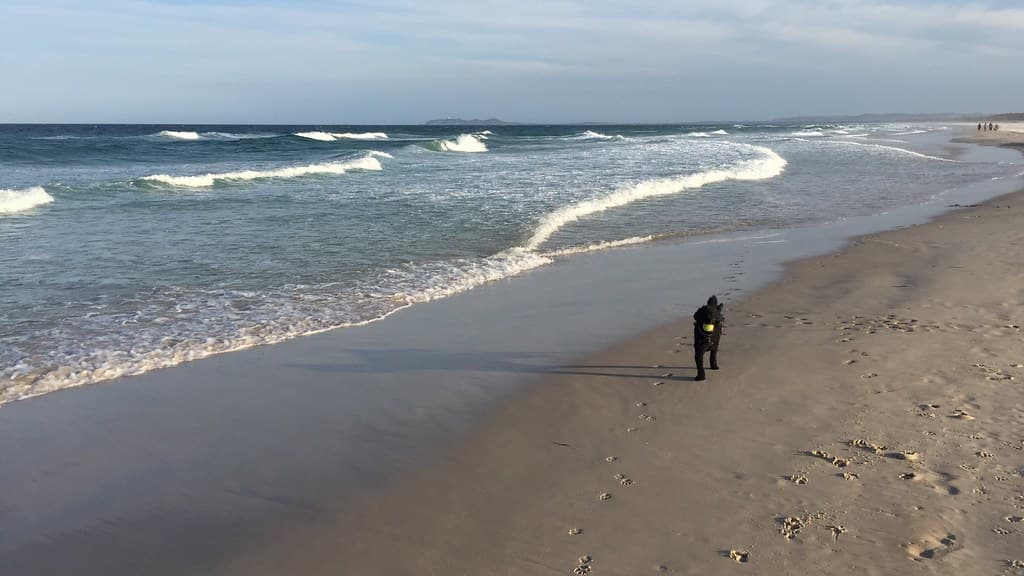 Junior at the beach, Brunswick Heads, New South Wales