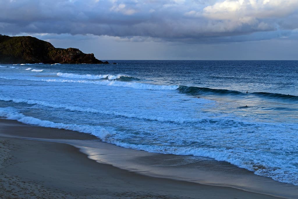 Sunset surf at Boomerang Beach