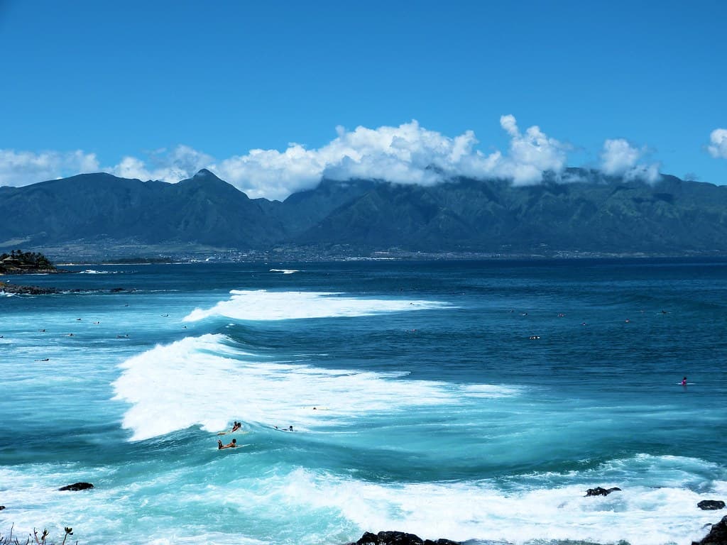 Maui West Mountains and Coast, seen from Hookipa, Sue Salisbury Maui Hawaii
