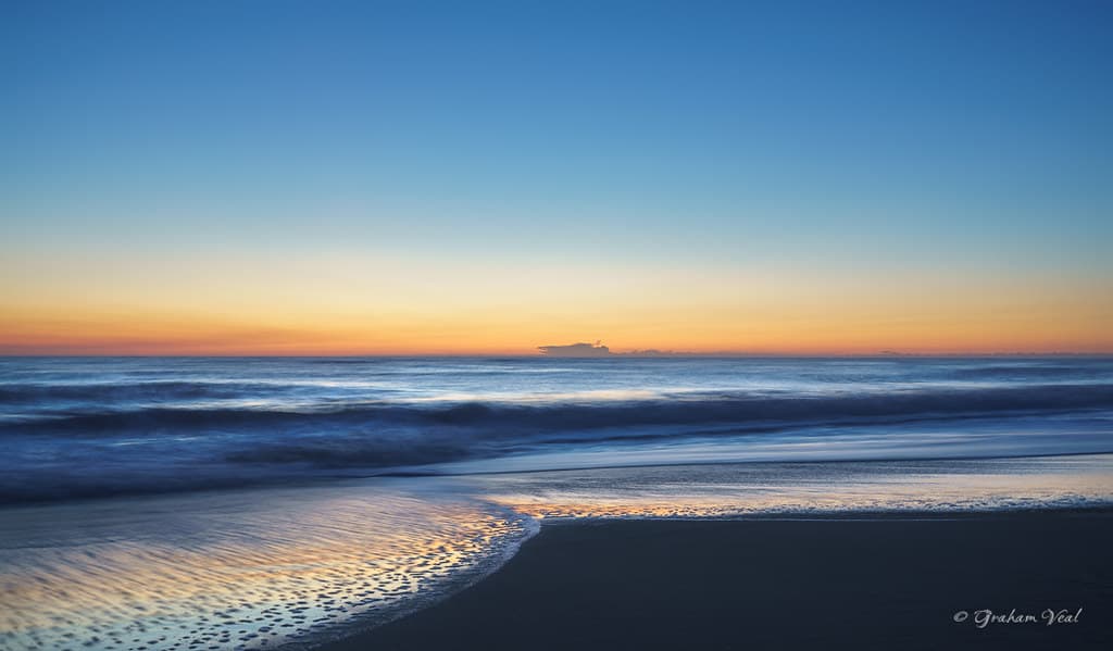 Painterly beach sunrise