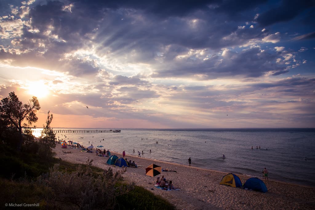 Sunset over Dromana