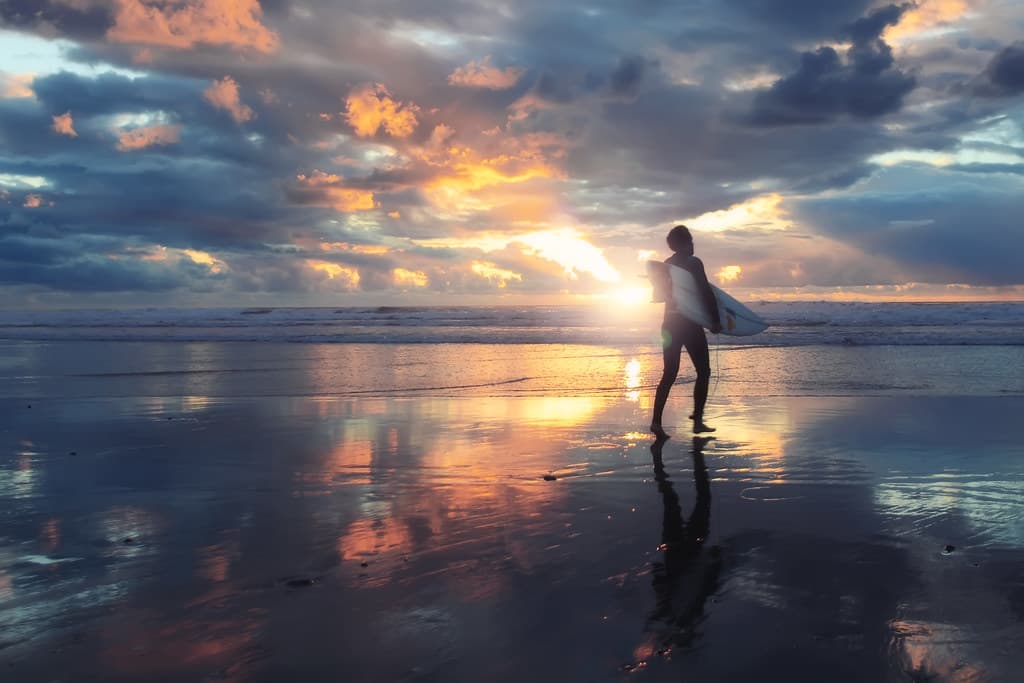 Dusk surfer