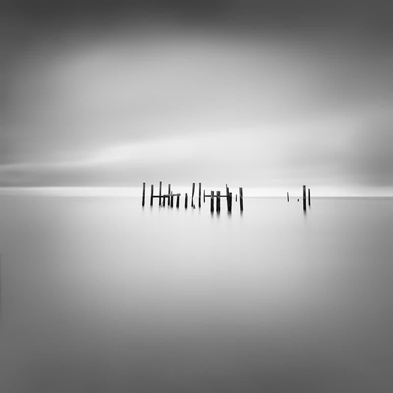 Isolated. Pier structure, Sausalito California, USA 2014.