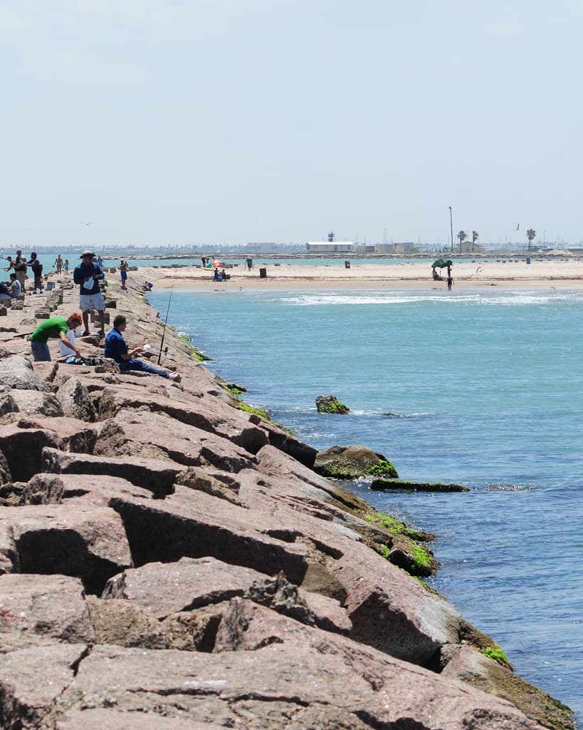 Breakwater at Isla Blanca Park, South Padre Island, Texas