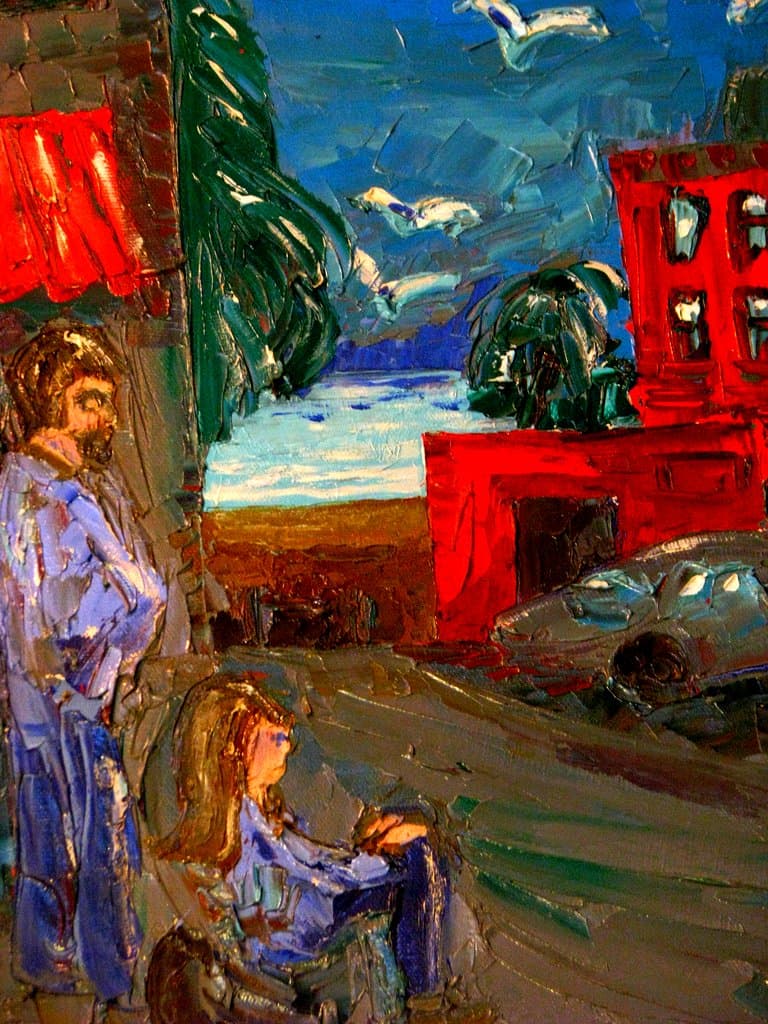MANHATTAN BEACH COUPLE 1960--OIL