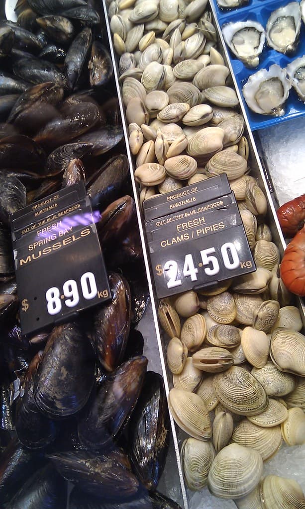Australian Clams, Spring Bay Mussels