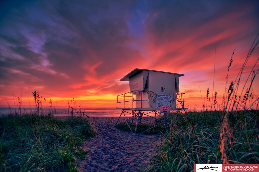 Hobe Sound Beach Jupiter Island Florida Life Guard Tower