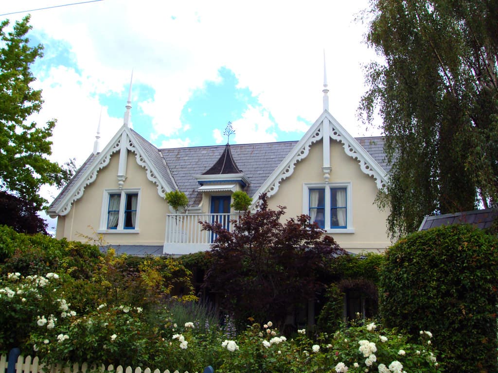 Gothic house opposite Lenna House Hotel Battery Point Hobart Tasmania.
