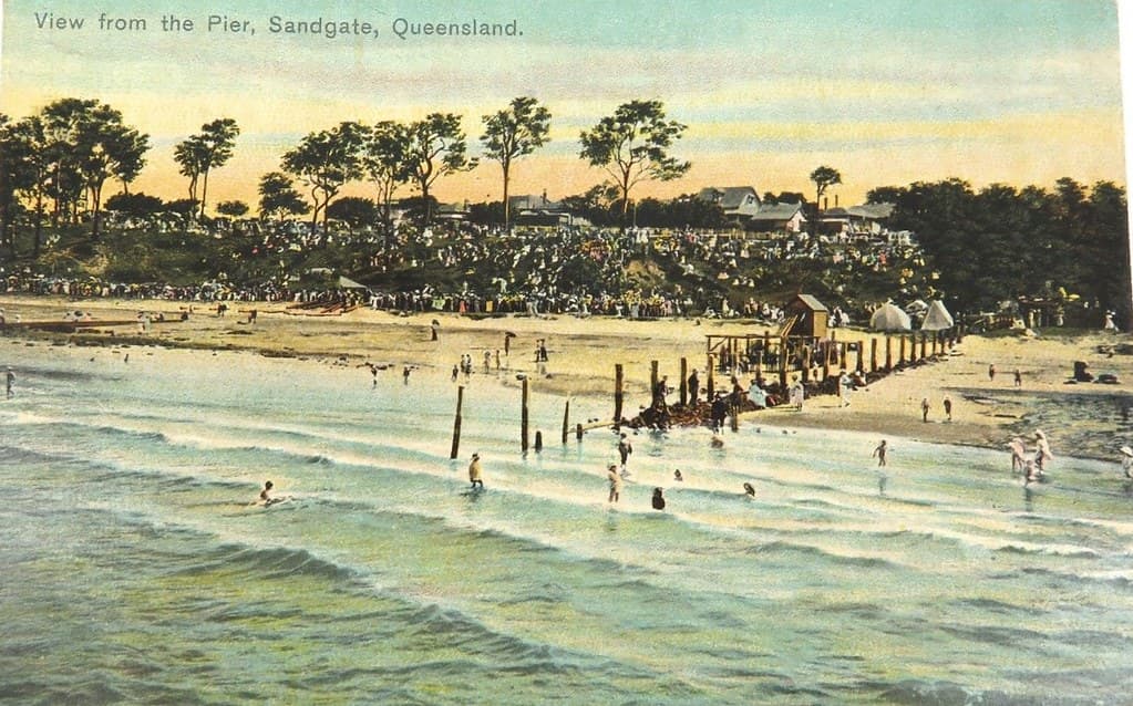 View from the Pier, Sandgate, Queensland, Australia - circa 1910