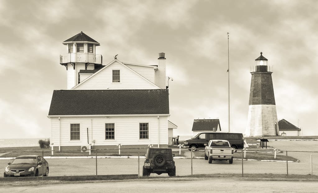 Point Judith Lighthouse B/W