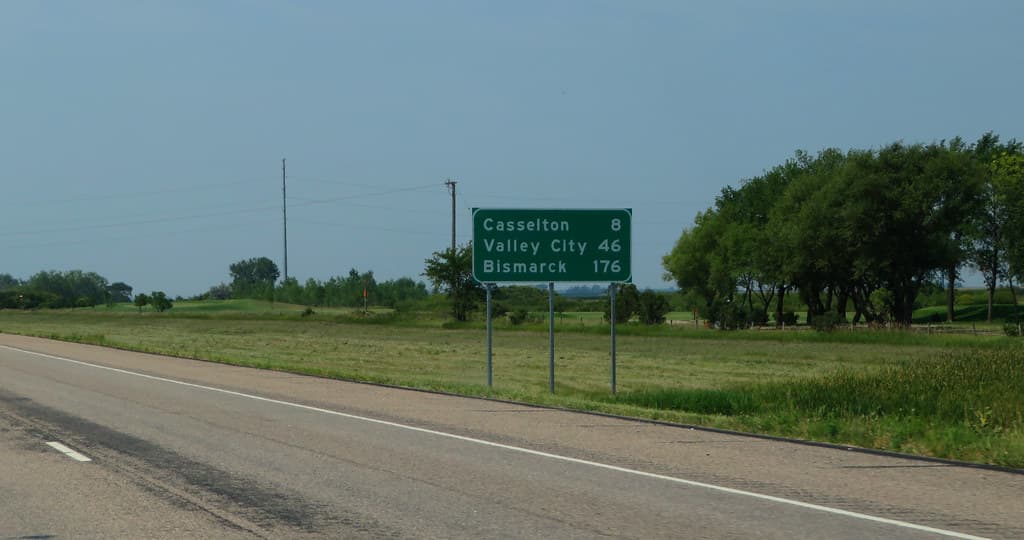 Interstate 94 Between Fargo and Jamestown, North Dakota