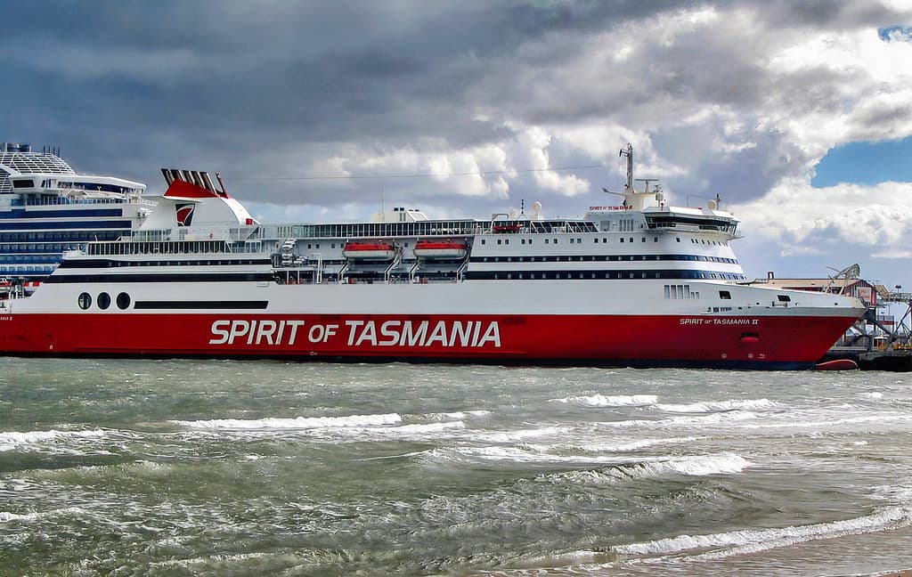 Early March 2005 - Spirit of Tasmania II vehicle & passenger ferry at Port Melbourne, Victoria, Australia
