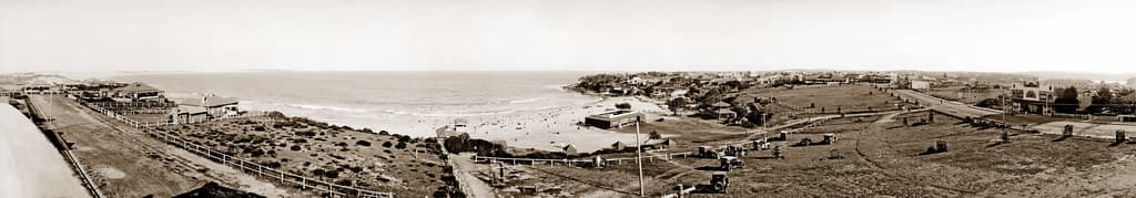 Between July-October 1921 - No. 196, "PANORAMA OF CRONULLA BEACH", Sydney, New South Wales, Australia (restored duotone version)